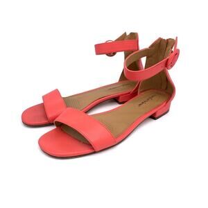 Comfortview Red and Pink Sandals with Ankle Strap